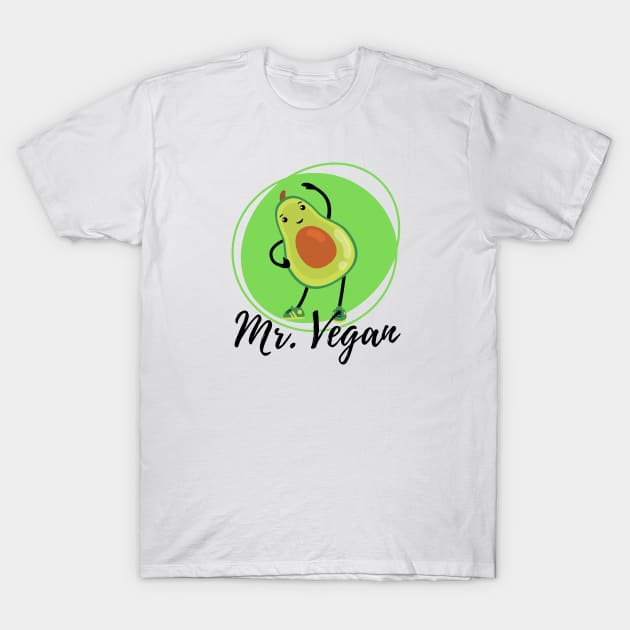 Mr Vegan Avocado T-Shirt by DMS DESIGN